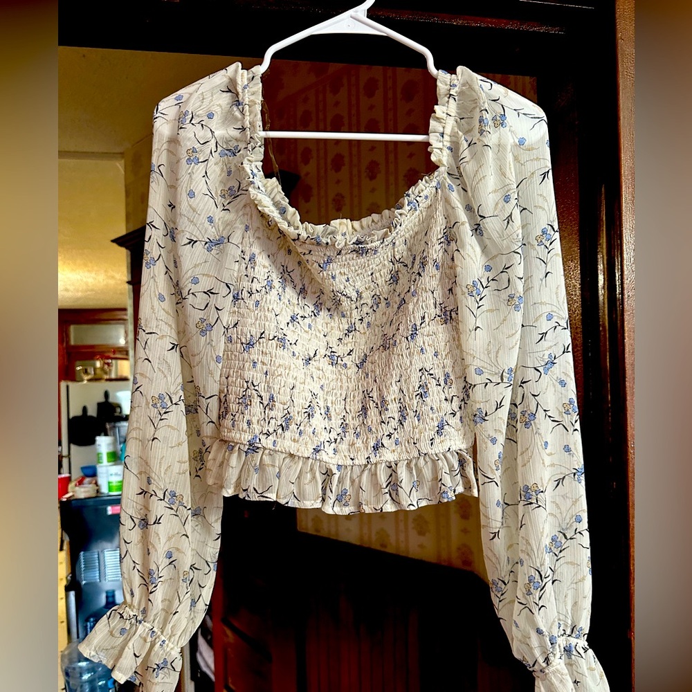 Revamped crop top blouse